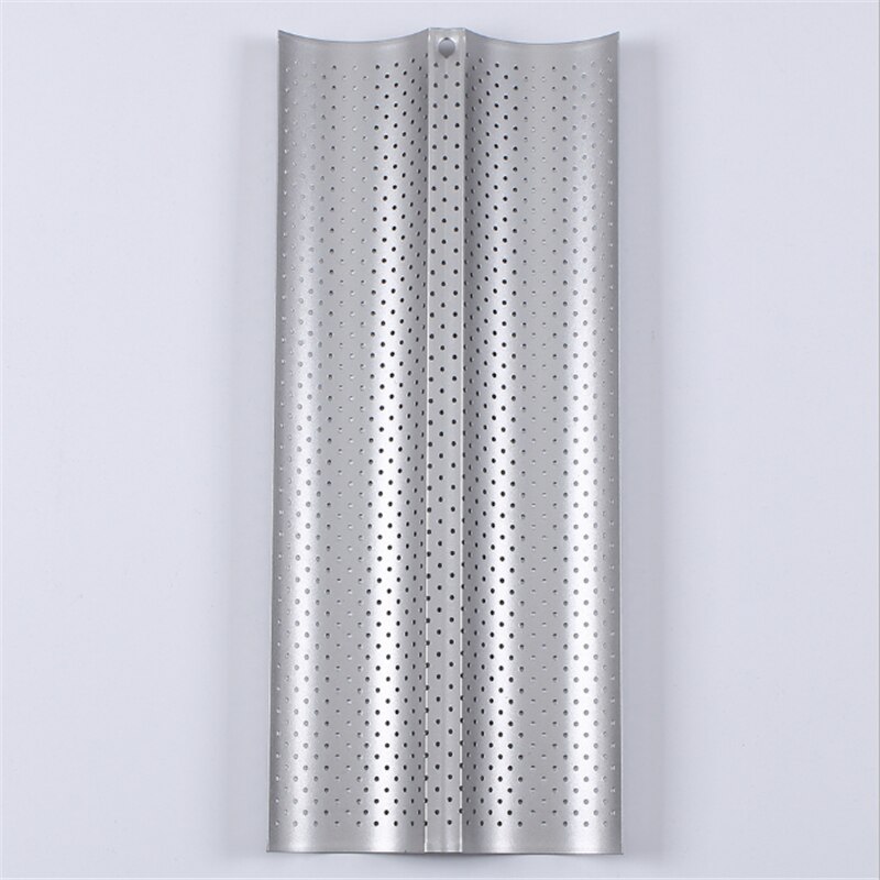 Amoliy French Stick Mould Carbon Steel 2/3/4 Groove Long Baguette Bread Baking Tray Mold Baguette Bake Mold Pan Bakery Tools: 2 Groove Silver