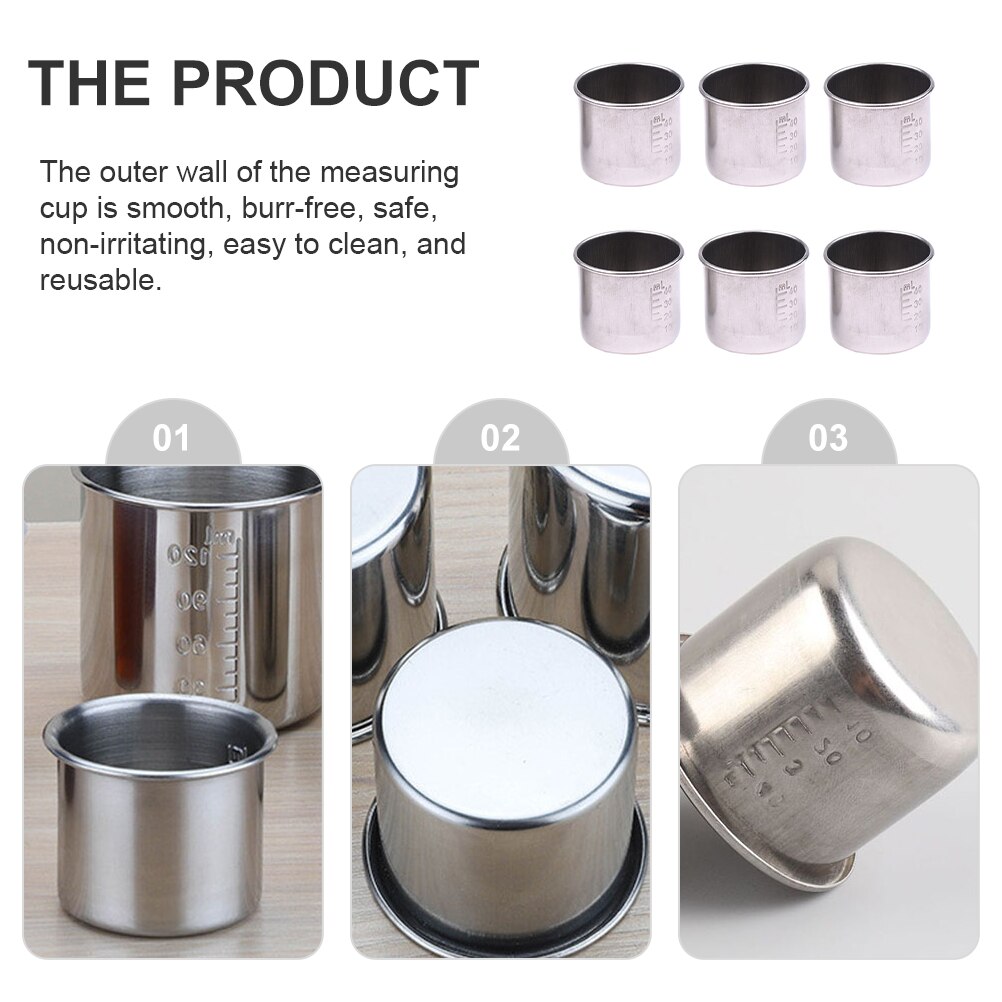 6pcs Graduation Cups Medicine Cup Medication Cup Measuring Cylinder Measuring Cup for Clinic Home