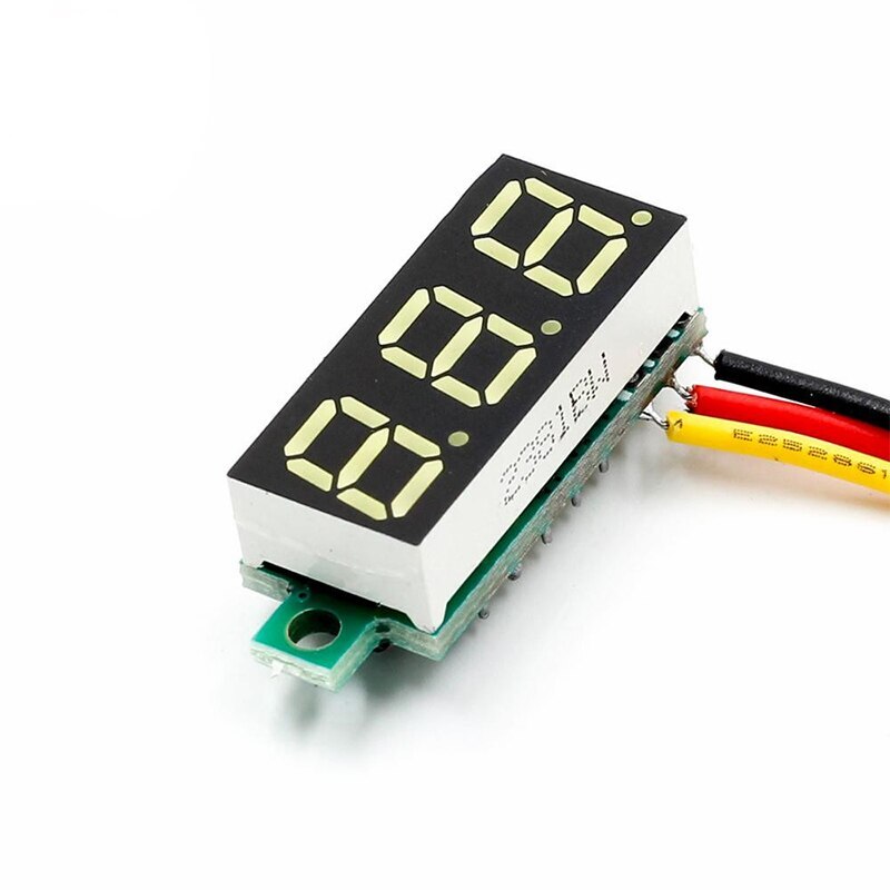 Mini Led Digitale Voltmeter Dc 4-30V 0.28 Inch 3 Draads Dc 0-100V Volt Voltage meter Gauge Tester Led Display
