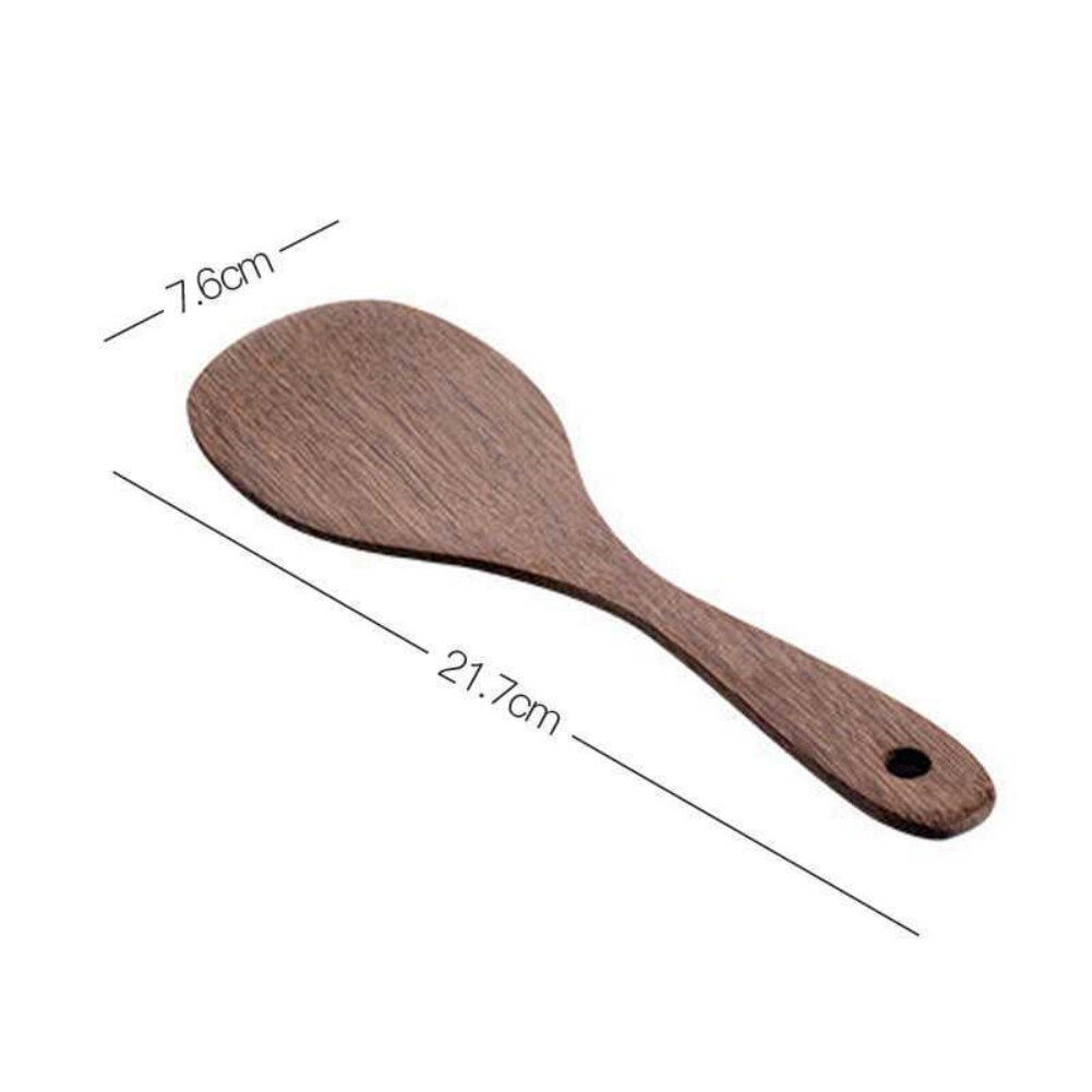 1pcs Wood Kitchenware Cooking Utensils Non-stick Cookware Spatula Strainer Shovel Spoon Wooden Handle Kitchen Cooking Tool: A