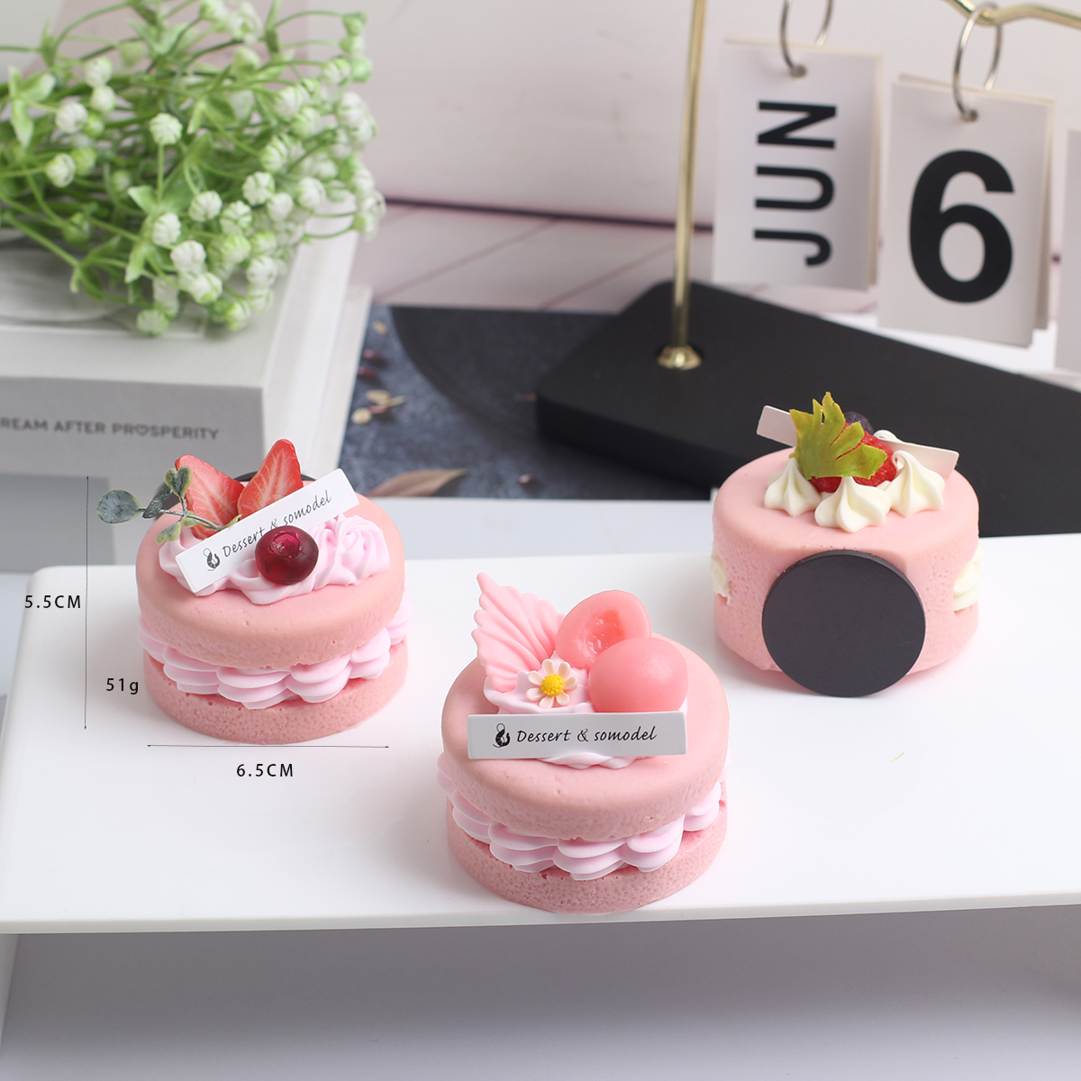 Modelo de pan de cocina de frutas artificiales, refrigerador, Material Pu, decoración del hogar, adornos de muestra de alimentos, accesorios de tiro, 3 uds.: Chocolate