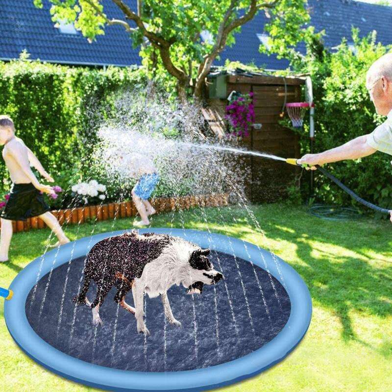 Tapis d&#39;arrosage gonflable pour animaux de compagnie, 100/170/190cm, tapis de jeu rafraîchissant, baignoire pour chiens et chiots