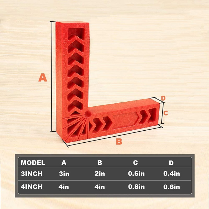 8 Stuks Positionering Pleinen Voor Houtbewerking, 90 Graden Hoek Haakse Klemmen Carpenter Hoek Vastklemmen Vierkante Tool