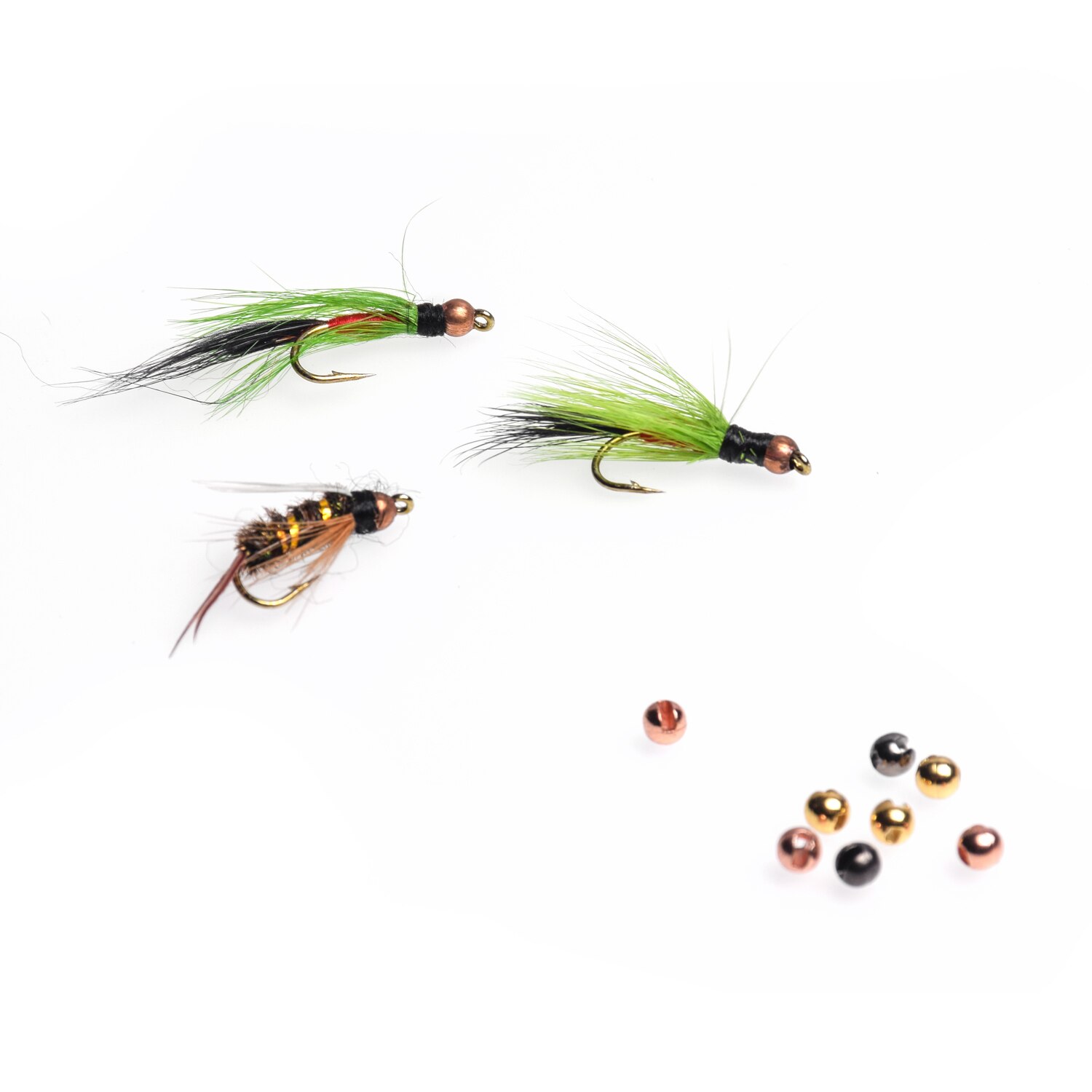 SF Cyclops Tungsten Bead Head Eyes for Fly Tying Nymph Head Ball Beads Nickel（25 Pieces）