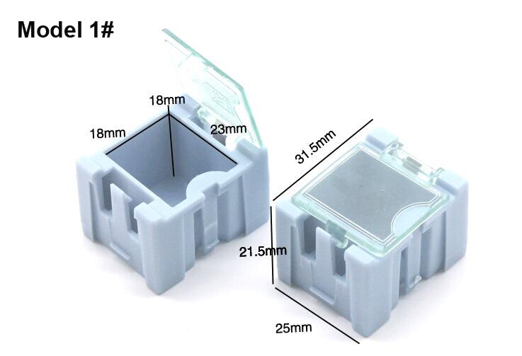 Parts box SMT toolbox Electronic component box Screw chip resistor storage box Automatically Pops Up Patch Container: 100pc Model 1 Blue
