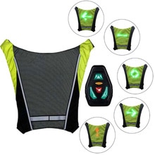 Cycling Vest 5 LED Signal Outdoor Safety Light Indicator Remote Control LED Bike Lights Bicycle Vest for Hiking Riding Climbing