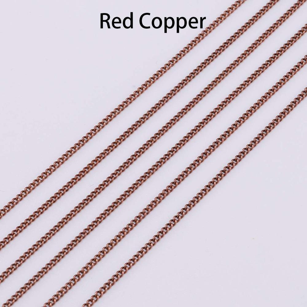 Chaînes de collier plaquées or/Bronze, 5 m/lot, pour la fabrication de bijoux, matériaux faits à la main, fournitures de chaîne de collier à faire soi-même: 20mm / Marron