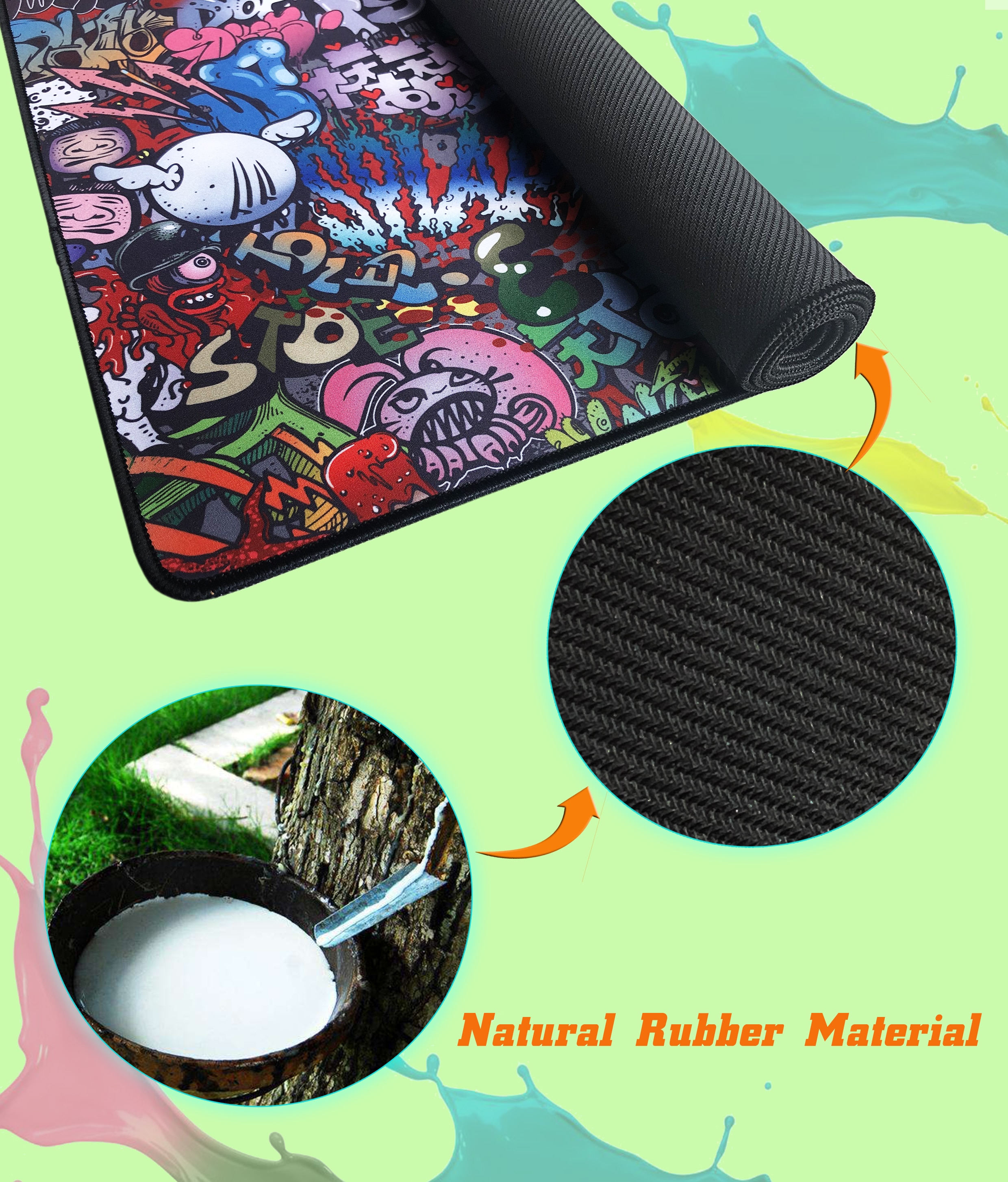 ZUOYA Extra Large Mouse Pad Old World Map Gaming Mousepad Anti-slip Natural Rubber with Locking Edge Gaming Mouse Mat