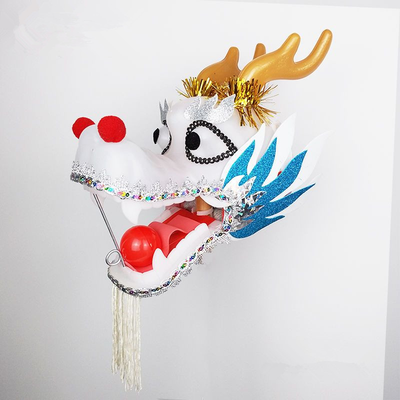 400 Gram Adults Chinese Dance Dragon Head Plastic Solid Firm Hard Anti-broken Dragon Dance Accessories: Orange