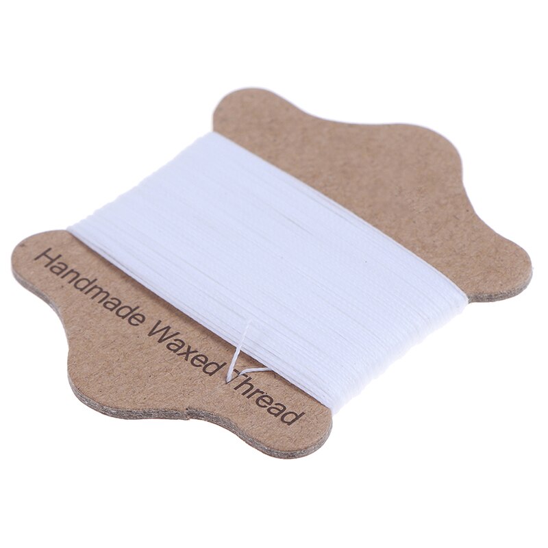 20m/Roll Handmade Flat Waxed Sew Wax line Thread Cord Hand Stitching For DIY Leather Sewing Thread Sewing Craft Tool Dia 0.45mm: White