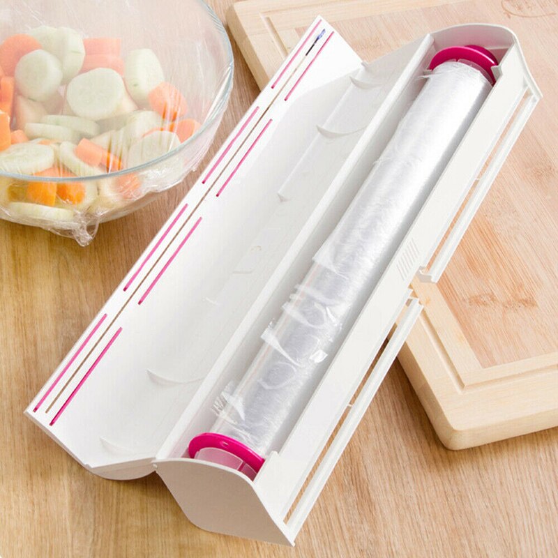 Dispenser Holder Plastic Wrap Cutter Food Wrap Kitchen Food Plastic Wraps Hold 2019ing