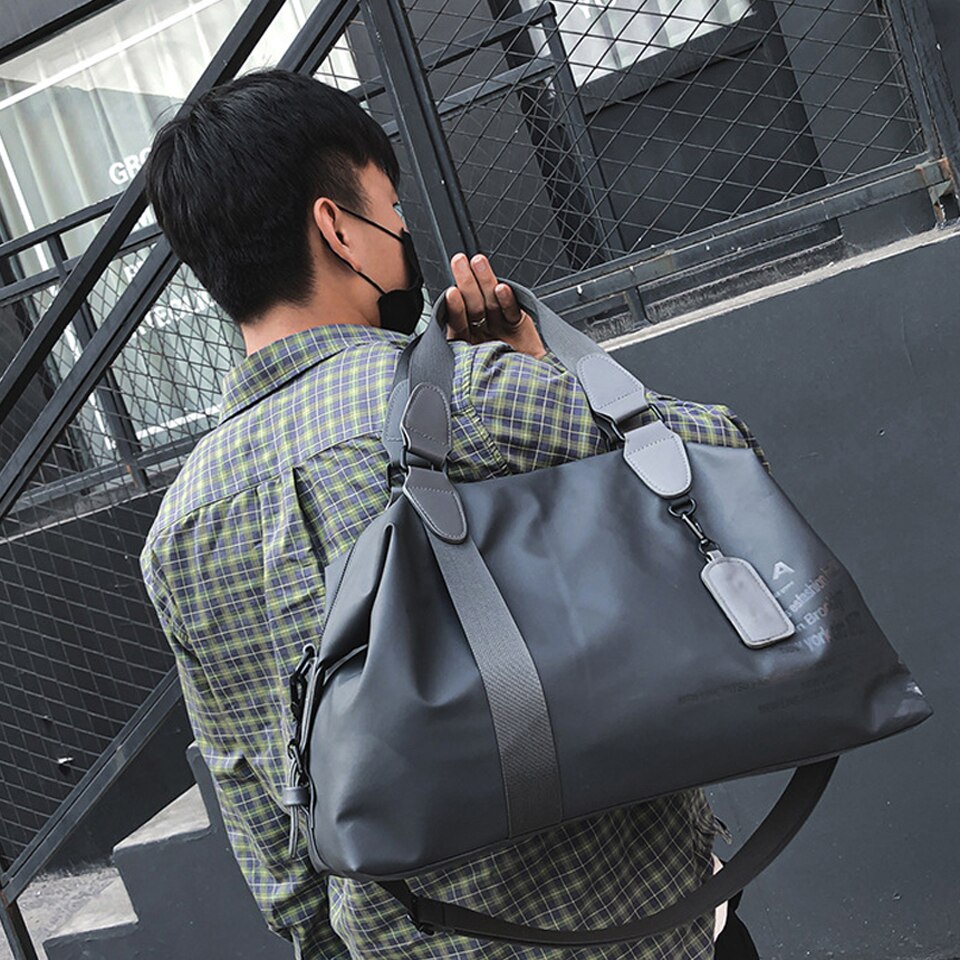 Bolso de viaje largo y corto para hombre y mujer, bolsa de mano, bolsos de hombro mensajero a la , bandolera