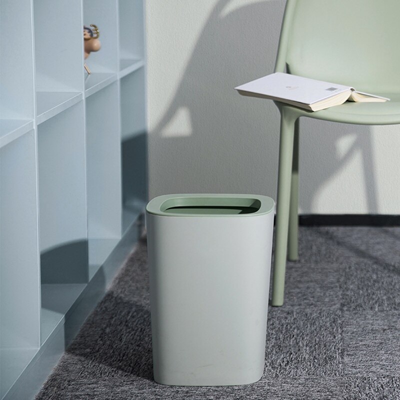 Poubelle en plastique pour salle de bain, corbeille pour chambre à coucher, corbeille pour papier, corbeille pour la maison, la cuisine, les toilettes et le bureau