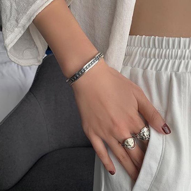 Foxanry Vintage Handgemaakte 925 Stempel Sterren Armbanden &amp; Armband Voor Vrouwen Mode Thai Zilveren Verjaardagsfeestje Sieraden