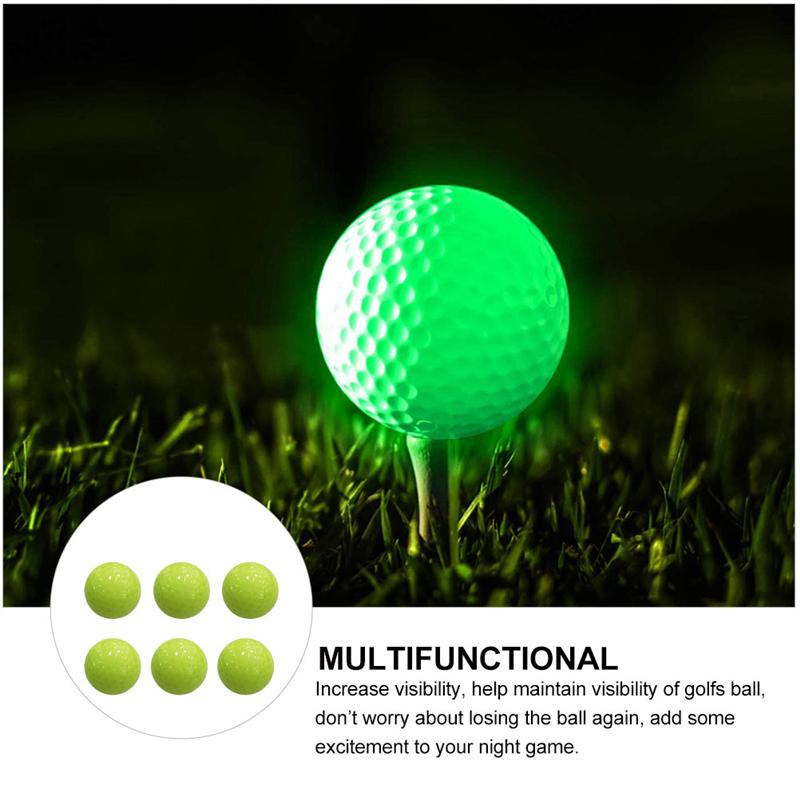 6 stücke Fluoreszierende Ball Automatische Licht-absorbieren Ball Dauerhafte Nacht Golfplätze Ball