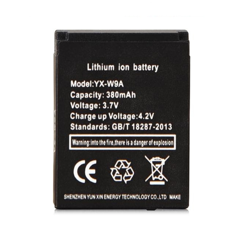 Batería recargable de 3,7 V y 380mAh para reloj inteligente DZ09, batería de polímero de iones de litio para KSW-S6, KSW-S6, A1