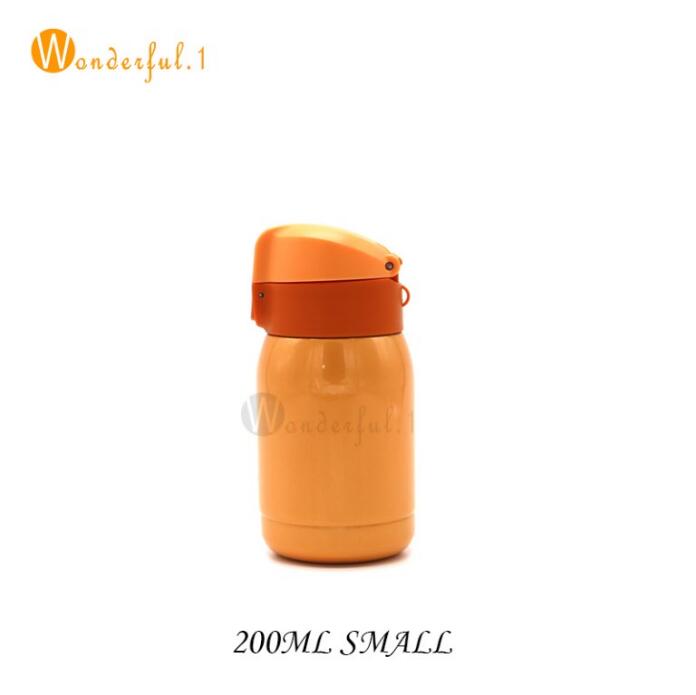 200ml mini termos kaffe vakuum kolbe i rustfrit stål drikkevand flaske termos termo kop og krus garrafa termica: Orange