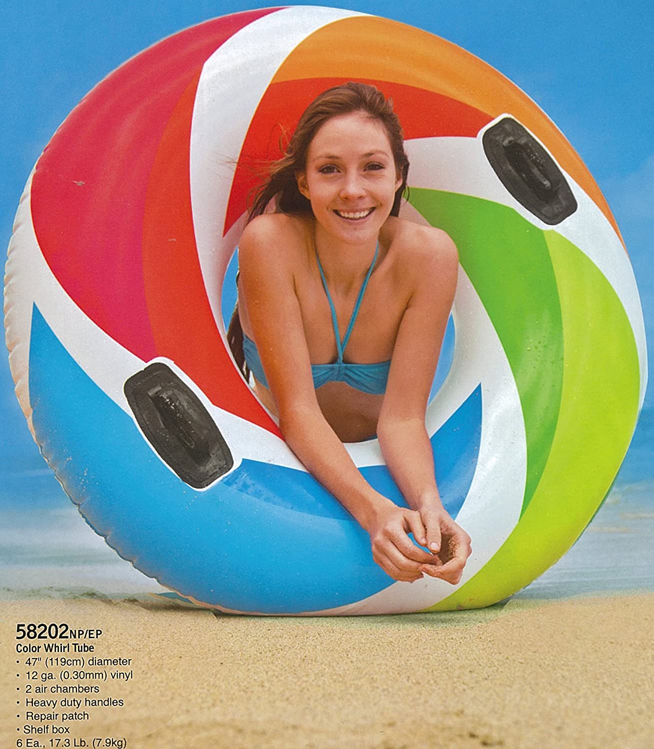 Intex 58202 - Ciambellone con Maniglie, 122 cm