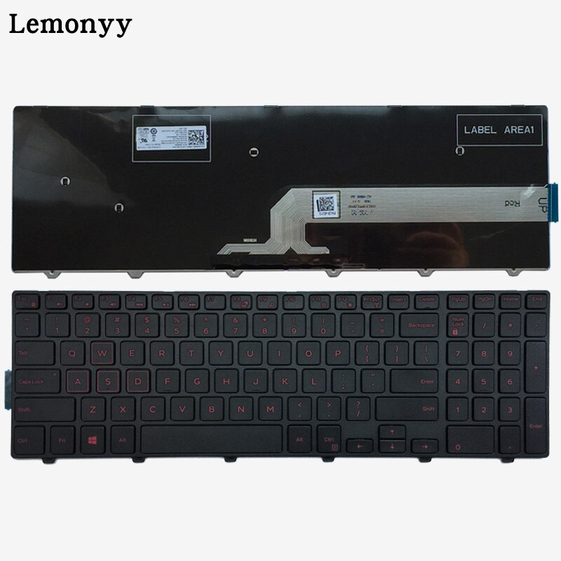 US laptop Keyboard FOR DELL Inspiron 17 7000 Series 7557 7559 keyboard: Black