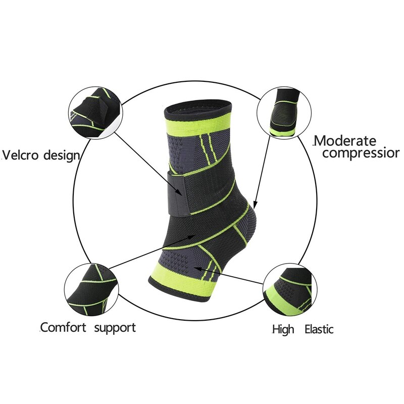 Tobilleras de compresión ajustables para hombre y mujer, Protección deportiva, fuerte