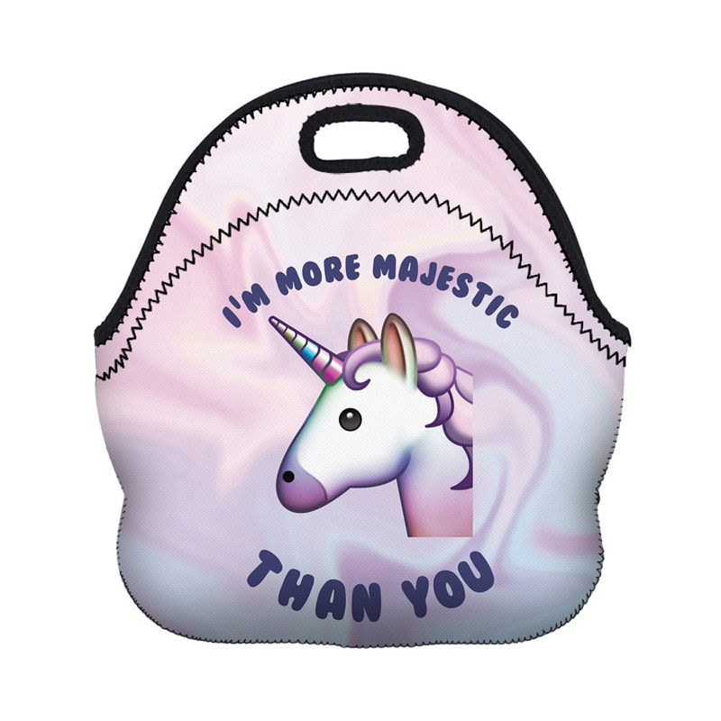 Thermal Insulated 3d Print Neoprene Lunch Bag for Man Women Kids Lunch Bags Cooler Insulation Lunch Box Food Bag: N