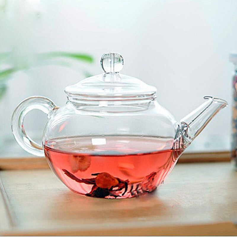 Genomskinlig tekanna värmebeständig glaskanna med kinesisk infusions kaffeblomma te blad örtkruka 250ml hållbar vattenkokare: 250ml b