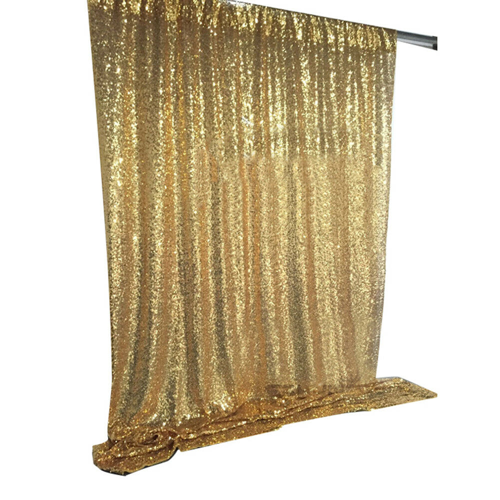 Glimmer pailletter baggrund gardin bryllup fotoboks baggrund fest dekoration gardin: Guld