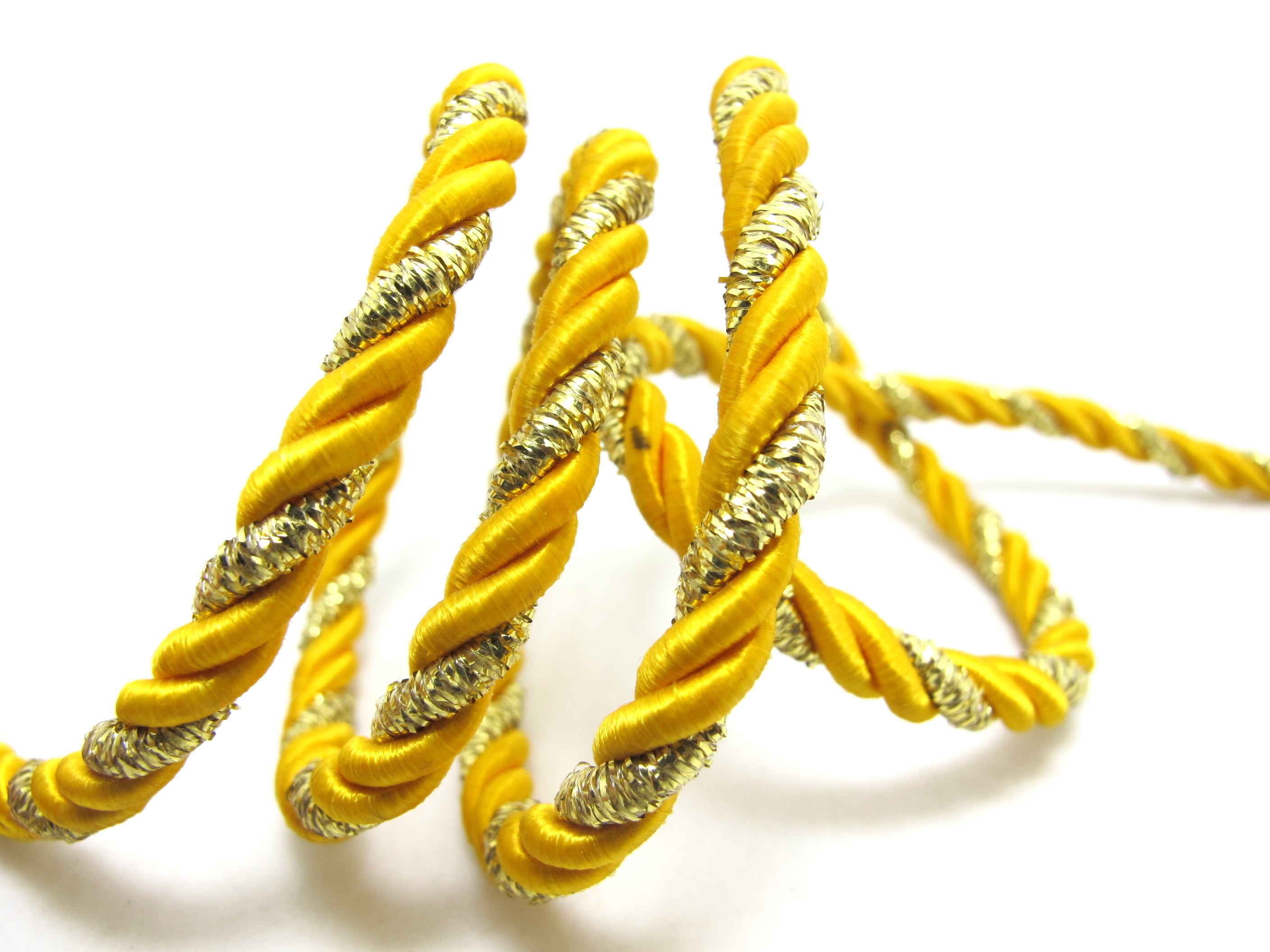 CLEARANCE|5 Yards 5mm Yellow and Gold Rope String|Cord|Rope|Decorative Rope Cord|Handle Cord|Craft Supplies