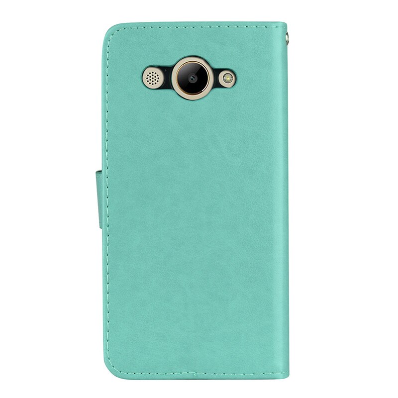 Funda de cuero con flor 3D para Huawei Y3 Y 3 tarjetero funda de cartera para Huawei y3 CRO-L22 funda de CRO-U00