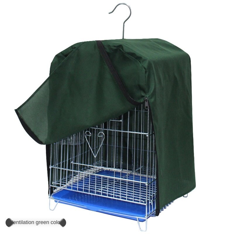 Dustproof Birdcage Cover Velcro Zipper Bird Cage Cover Polyester Waterproof Shading Myna Parrot Cage Accessories ZA279: color1