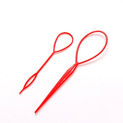 2 stk/parti farverige gør-det-selv hårstyling pandebånd til piger hårnåle disk pull pins hårbånd hovedbeklædning børn hår tilbehør: Rød