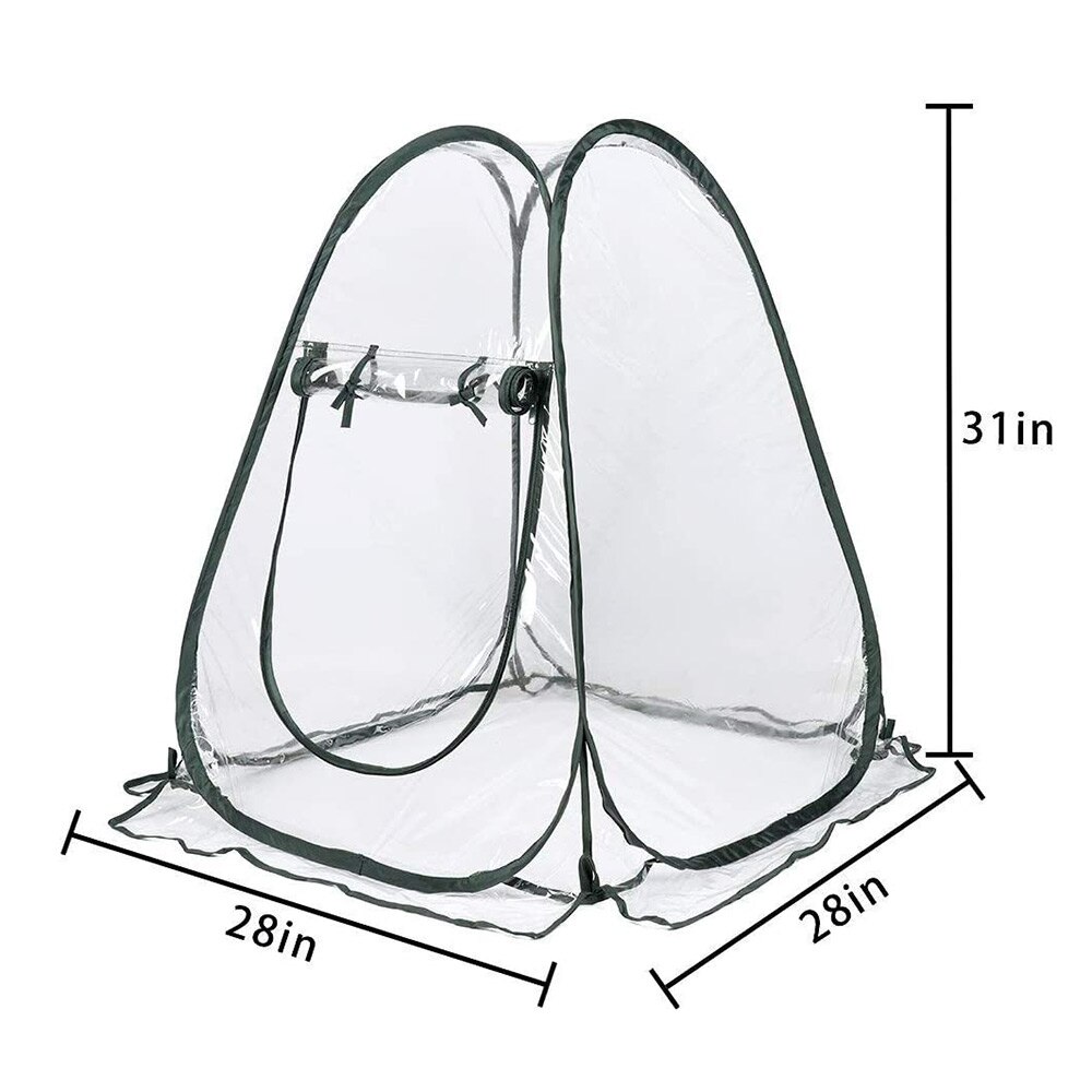 Hydrogarden Mini Greenhouse Tent Pop Up PVC Grow House Small Indoor Outdoor Garden Flower Pot Cover Patio Flower Gardening Tent