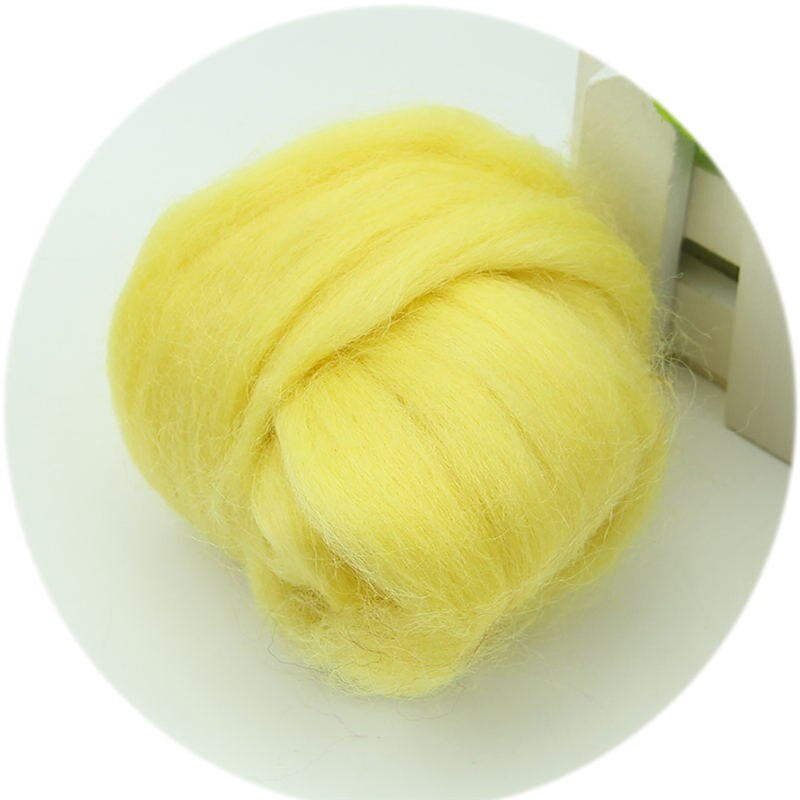 20 kleuren Wol Corriedale Needlefelting Top Zwervende Geverfd Spinning Nat Vilten Fiber: LY