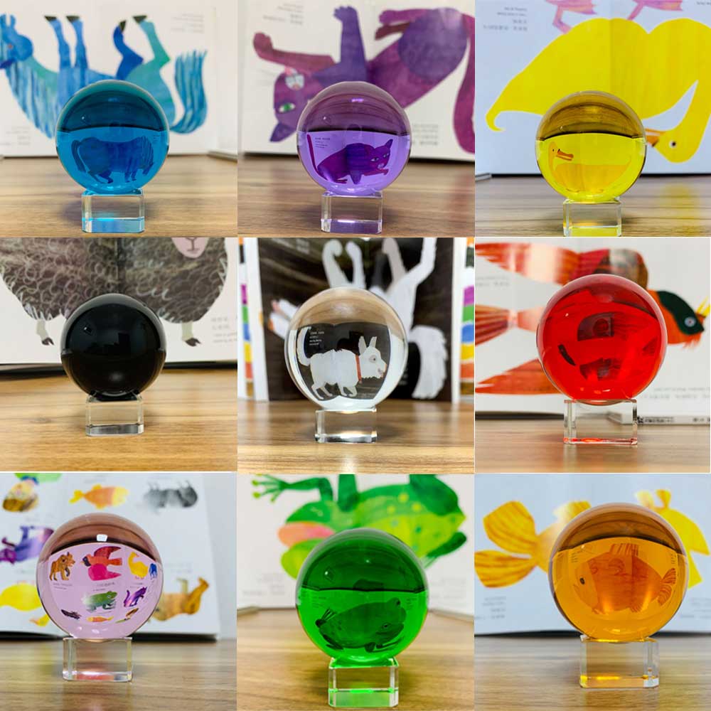 50/60# Green Crystal Glass Ball Magic Ball For Photography Paperweight Fengshui Home Office Decor Table Ornament Kid Favor