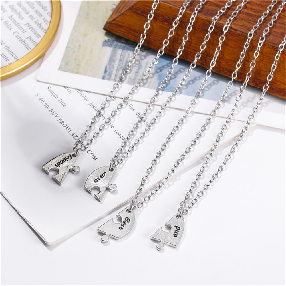 5 Stuk Mode Beste Vriend Voor Altijd En Ooit Hanger Zinklegering Metalen Bff Ketting Vriendschap Charm Ketting Vrouwen kettingen