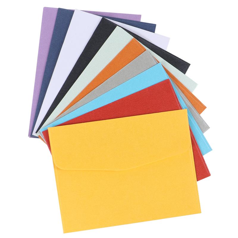 100pcs Color Mini Envelopes Party Banquet Classic Simple Chic Cards Envelopes Paper Envelopes: Default Title