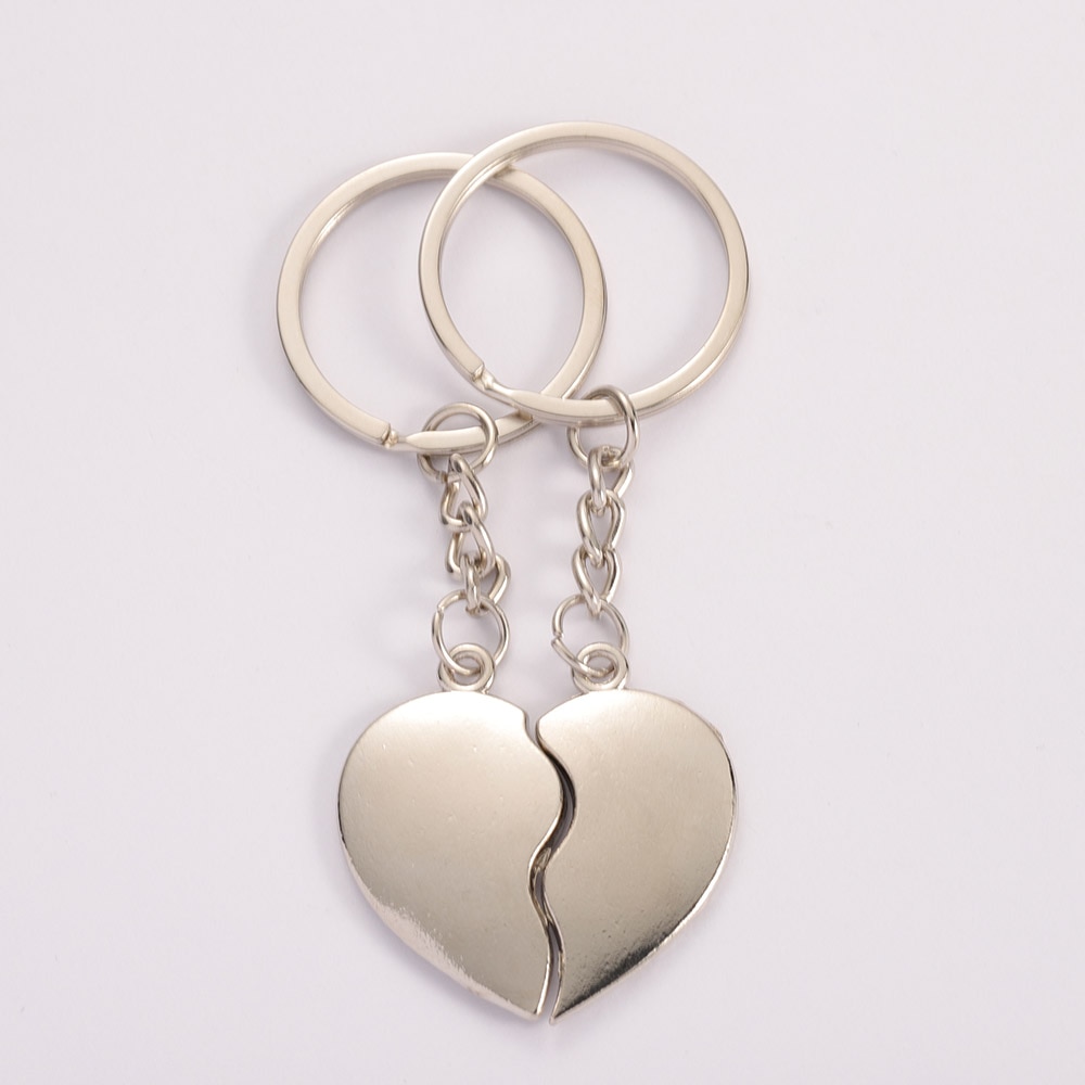 1 Paar Paar Sleutelhanger Hart Ringen Liefhebbers Liefde Sleutelhanger Voor Souvenirs Valentijnsdag Liefhebbers paar