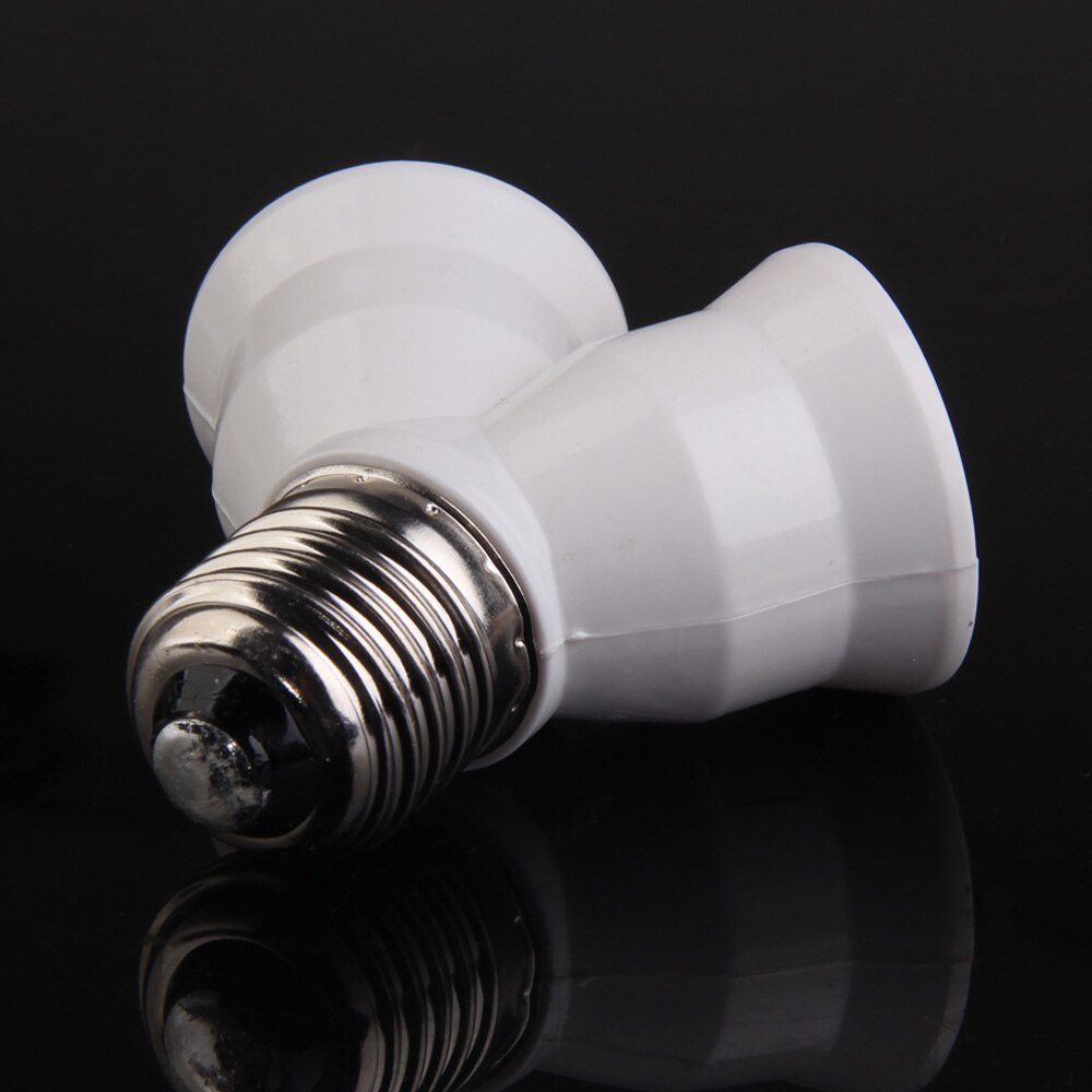 E27 Base Light Lamp Bulb Socket 1 to 2 Splitter Adapter Converter Socket LED Light Bulb Holder Round Square Fitting Bulb Socket