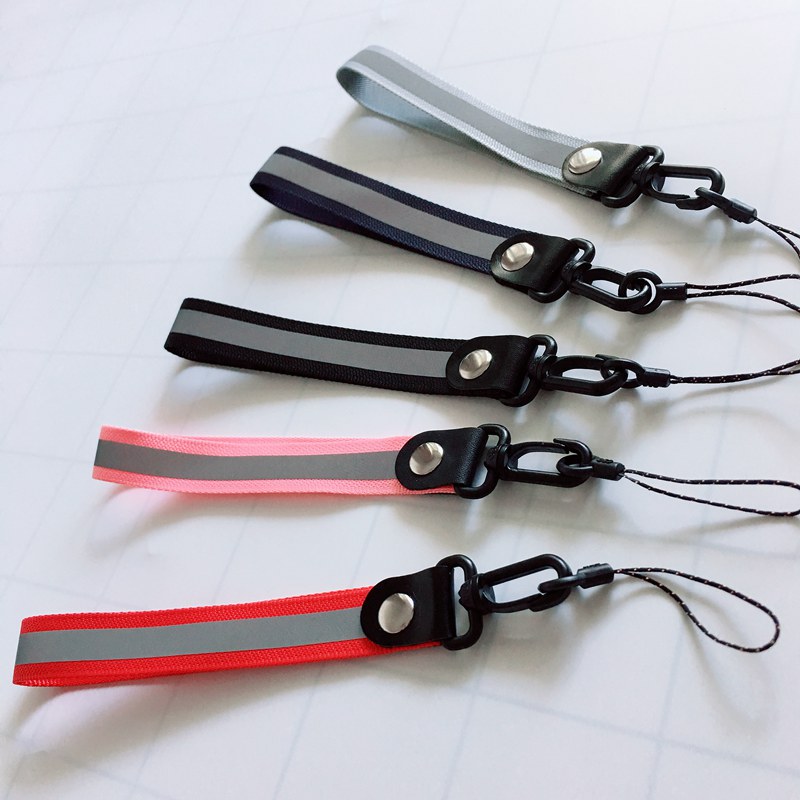 Telefoon Bandjes Haak Type Reflecterende Strip Lange En Korte Mobiele Telefoon Lanyard Houders Nek Bandjes Met Sleutelhanger Voor Huawei Sony