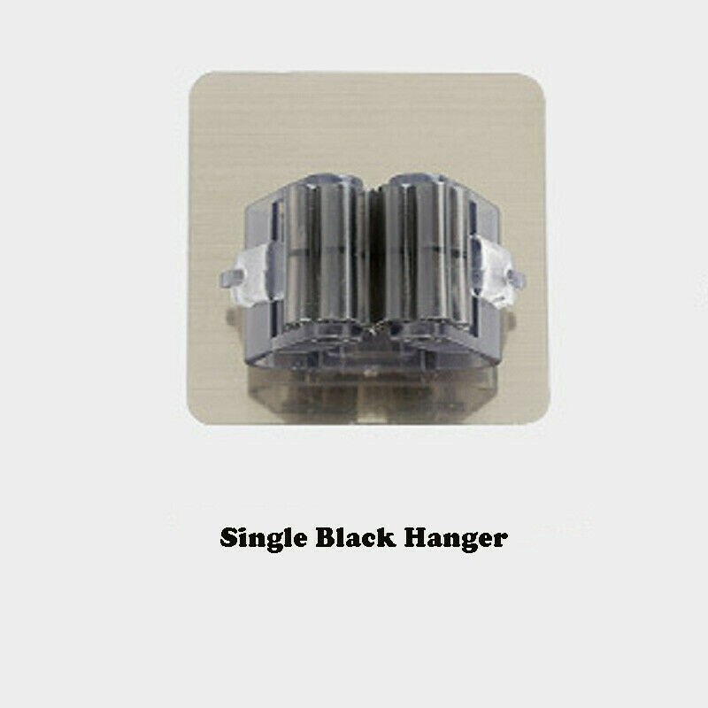 Magical Wall Mounted Mop Organizer Holder Brush Broom Hanger Storage Rack for crochet pour balais murales: Single Black