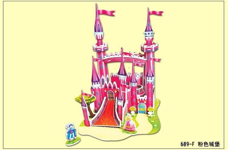 3D jigsaw puzzles children kids toys educational Puzzles DIY Puzzle Jigsaw Baby Kid learning Castle pattern Children Houses: Child Puzzles 2