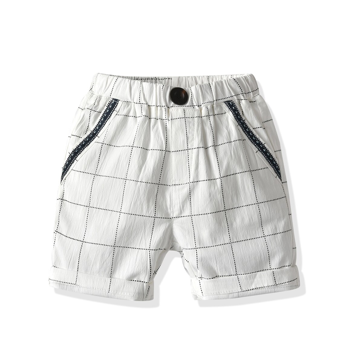 Sommer piger baby dreng bomuldsshorts elastiske afslappet gitterprint kort til børn børn shorts