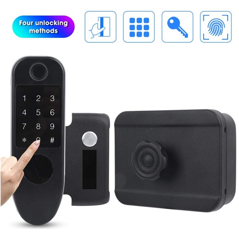 Smart Access Control Fingerprint Password Card Key Wiring Electric Anti-Theft 125KHz Door Lock For Home Apartment Safety Lock