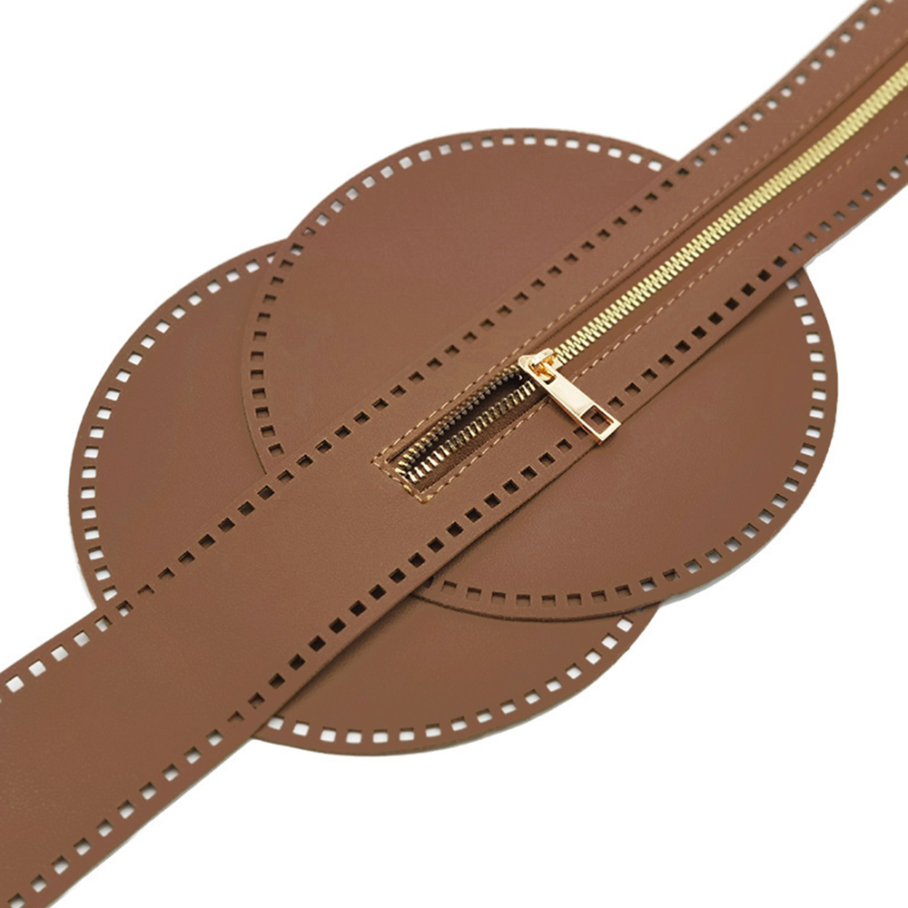 3 stks/set 17 cm Ronde Bodem Voor Gebreide Tas PU Lederen Tas Basis Handgemaakte Bodem Met Gaten Diy Gehaakte Tas bodem Accessoires: WHITE