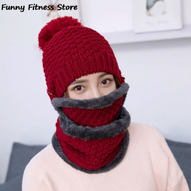 Outdoor Climbing Hat Keep Warm Knitwear Soft Plush Windproof Winter Mountain Hats for Women Men Riding Skiing Skating Bonnet: E