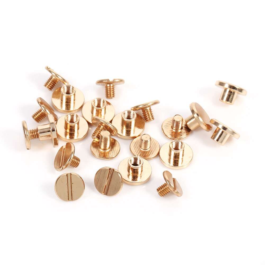 10 Set 5/6.5/8 Mm Massief Messing Knop Stud Schroef Nagel Screwback Leer Klinknagel Riem Messing Nail: 5mm