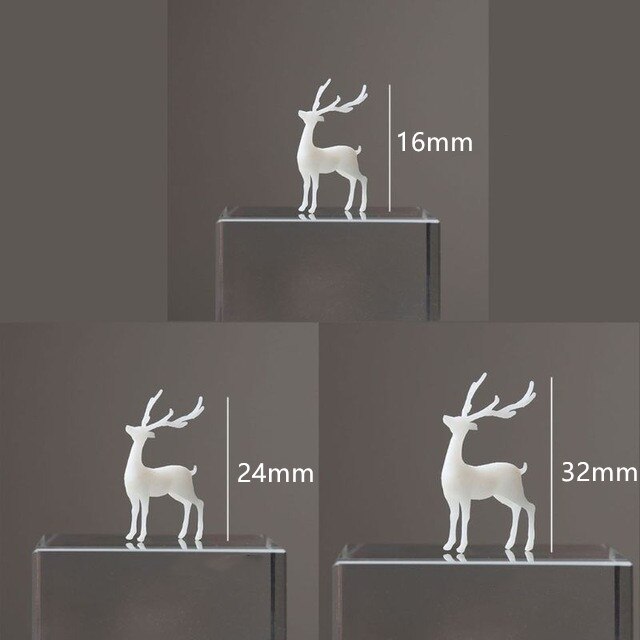 3 sztuk 3D trójwymiarowy las mikro krajobraz wypełniacz akcesoria przezroczysta żywica epoksydowa klej DIY wypełniacz dekoracje ełk deer tryb: Mix 2