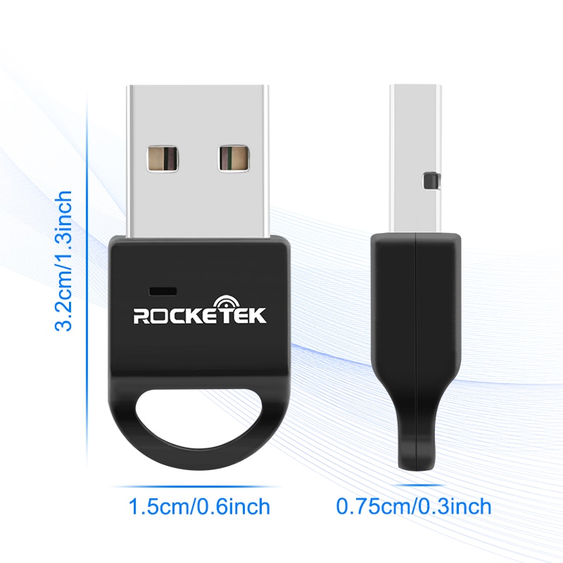 Adaptador Bluetooth Rocketek CSR 4,0 A2DP Dongle USB para ordenador altavoz audio/controlador ps4/receptor transmisor