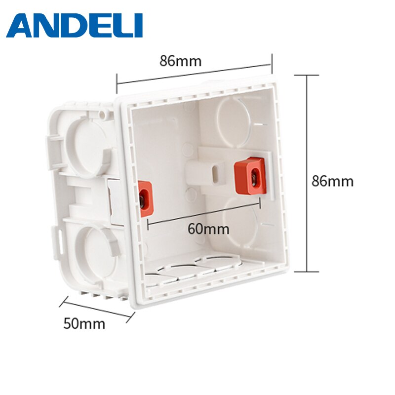 ANDELI Wall Mounting Box Internal/Surface Cassette White Box 106*66mm US Standard Switch and Socket: Army Green