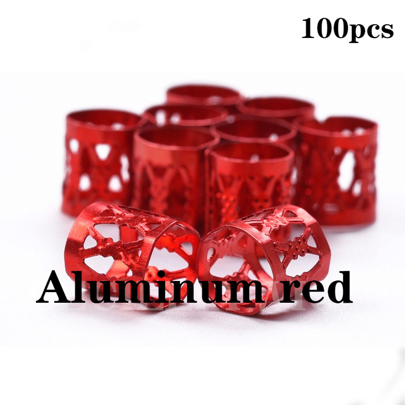 100Pcs/Lot Gold and Silver 8x9mm Micro Hair Dread Braids Wig Lock Tube Beads Adjustable Cuffs Clips for Hair Accessories Tool: NO.8    100pcs